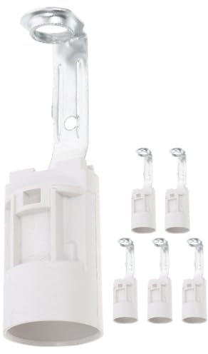 Alipis 6 Piezas Portalámparas de vela casquillo de bombilla e14 base de enchufe de luz enchufe de bombilla familiar soporte suite Componente luz de las velas Aleación de zinc