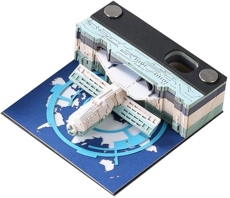 Artsy Pads Schreibtischkalender 2024 Flugzeug 3d-Notizblock Mit Wochenkalender 90 Blatt 3d-Flugzeugform Kunst-Stick-Notiz Mit Stifthalter 3d-Kalender Notizblock 3d-Kalender 2024 Für Zuhause Büro Deskt
