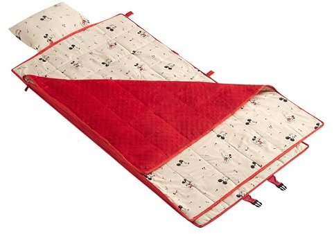 Idea Nuova Jungen 3-in-1-Reise-Schlafmatte Reise-Schlafmatte, Micky Maus, 46x26