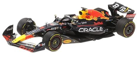 Minichamps 1/18 Modellauto: Red Bull Racing RB18 Max Verstappen Sieger Abu Dhabi GP, Weltmeister 2022 - Metall, für Erwachsene, Unisex, Rennsport, Modellauto