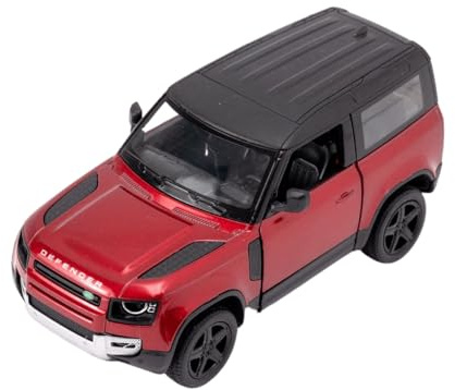 Easy Toys Modellauto Kompatibel mit Land Rover Defender.SUV Leiter Spielzeug mit Öffnen Türen Modellbau Auto (Defender Rot)