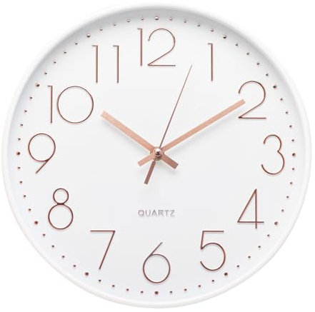 APIELE Silent Simple Pointer 3D Digital Wanduhr für Schlafzimmer Küche Wohnzimmer Schule