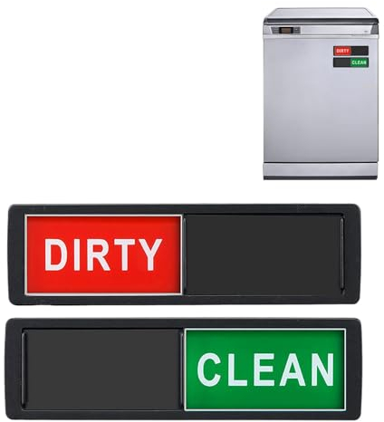Dishwasher Magnetic Sticker - Acrylic Clean Indicator, Sliding Dirty Magnetic Sign | Dishwasher Status Label, Clean Dirty Dishwasher Indicator, Multi Purpose Dishwasher Magnets for Kitchen Appliance