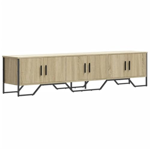 vidaXL Meuble TV chêne Sonoma 180x34x41 cm Bois d'ingénierie, Support TV, Buffet TV, Meuble multimédia, Banc TV, Meuble HiFi, Centre de Divertissement