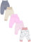 TupTam Pumphose Baby 5er Pack Unisex - Bequeme Baby Hose für Jungen und Mädchen aus Oeko-Tex Baumwolle, Farbe: Streifen Pink Beige Tiere Rosa, Größe: 104