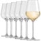 Murago - 6er Set Weißweingläser Elegance ca. 380 ml - Weißweingläser elegante Weingläser Weinglas für 380ml Weißwein Gläser bauchig Weißweinglas spülmaschinenfest groß Weissweingläser