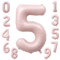 KOBOKO Zahlen Luftballon 5 Rosa, 40 Zoll XXL Folienballon 5, Pastell Rosa Ballon 5 Geburtstag Mädchen, Helium Ballons Geburtstagsdeko Mädchen 5 Jahre, Luftballons Pink Zahl 5 für Geburtstag Party Deko
