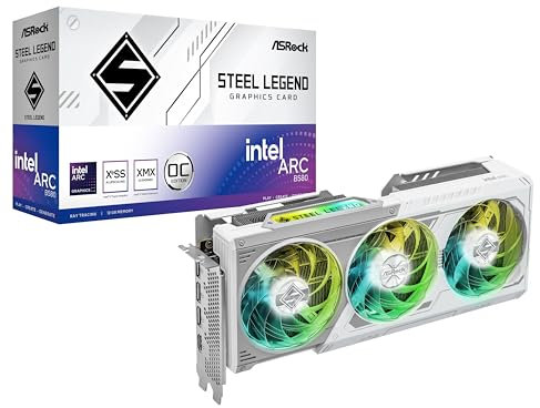 ASRock Intel Arc B580 Steel Legend OC 12GB GDDR6 Graphics Card