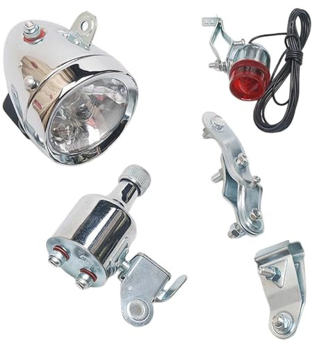 BIGULA Vintage-Fahrrad-Beleuchtungssysteme, 12 V, 6 W, Generator, Scheinwerfer, Rücklicht, motorisiert, einfach zu bedienen