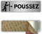 LEIASA | Panneau Adhésif Pousser Porte - 5x18 cm - Épaisseur 0,8 mm - Aluminium - Panneau Poussez pour Ouvrir - Signal Pousser Porte - Autocollant 3M Pousser