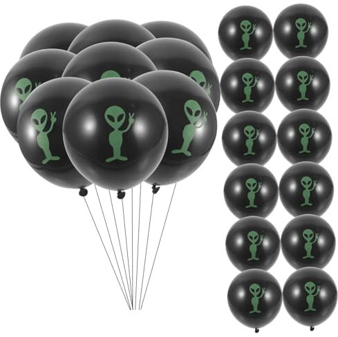 HEMOTON 100 Stücke Grüne Luftballons Alien Halloween Dekorationen Mini Emulsion Große Luftballons