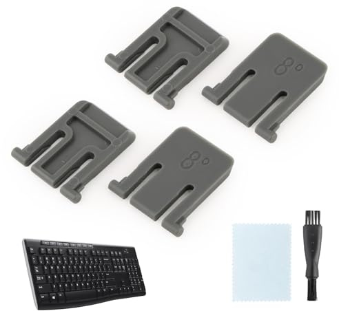 Paquete de 2 patas de soporte de teclado para Logitech K270 K260 K275 K200 MK270 MK260 Soporte de repuesto con herramientas