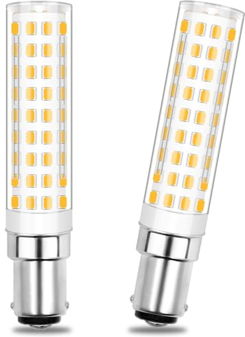 B15D LED 8W Dimmbar Ersatz für Osram Halolux Ceram 75W B15D Halogenlampe 80W 806 Lumen B15 Warmweiß 3000K Bajonettfassung Maiskolben 360°Abstrahlwinkel für Schlafzimmer Wohnzimmer, 2er Pack