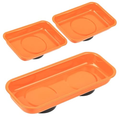 3 ciotole magnetiche per attrezzi, in acciaio inox, con supporto magnetico, supporto magnetico, vassoio magnetico per viti, chiodi da trapano, magnete ad alte prestazioni