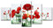 Visario 160 x 80 cm Bild auf Leinwand Blume Mohn 5533-SCT deutsche Marke und Lager - Die Bilder/das Wandbild/der Kunstdruck ist fertig gerahmt