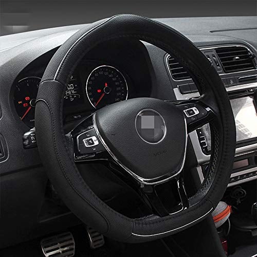 HONCENMAX D Typ Fahrzeug Lenkradabdeckung Auto Lenkradschutz D-Form Durchmesser 38cm (15 ) [Flacher Boden]