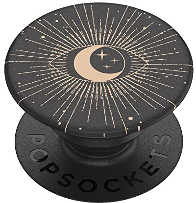 PopSockets PopGrip - Ausziehbarer Sockel und Griff für Smartphones und Tablets mit einem Austauschbarem Top - All Seeing, Schwarz
