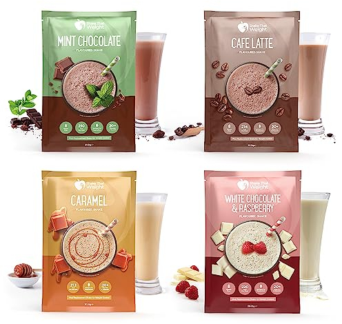 21x Meal Replacement Shakes Bundle (Mint Chocolate, Cafe Latte, Caramel, Choc Orange)