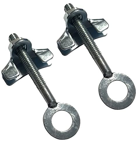 cyclingcolors 2x Fahrrad kettenspanner M6x65mm stahl mit muttern Øachsen 11.3mm BMX fixie
