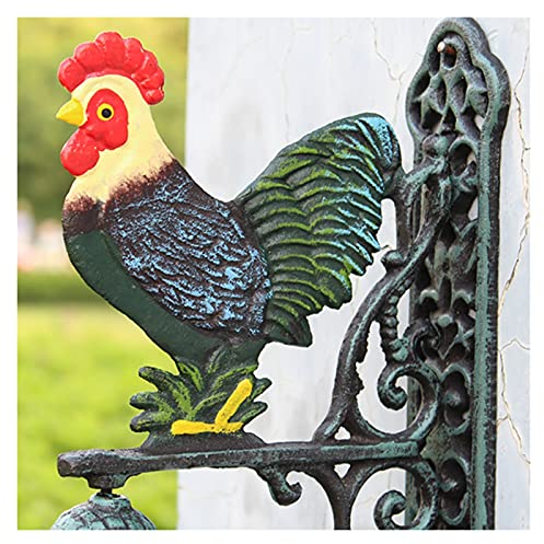 Lqdp Türklopfer Wandtürklingel mit Hahn,Türklopfer im Vintage-Stil Türklopfer für Stadthaus- / Landhof-Haustürdekor