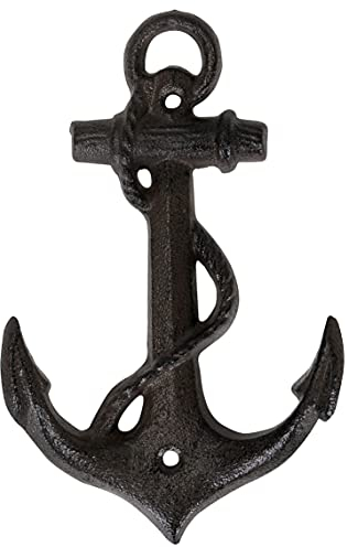 B2S BACK2SEASON Garderobe Anker Metall Gusseisen Wandhaken Höhe 17 cm