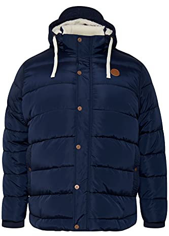 BLEND BHFrederic Herren Winterjacke Big & Tall Herrenjacke Jacke Große Größen bis 6xl mit Teddyfell-Kapuze Eingrifftaschen Regular fit, Größe:5XL, Farbe:Dress Blues (194024)