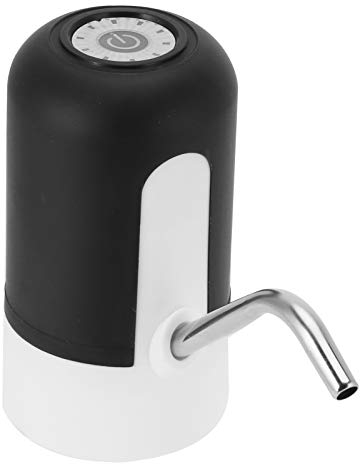 Water Bottle Pump, Portable Electric Water Bottle Dispenser Water Dispensing Pump with Food Grade Silicone Hose, for Home Office(black)
