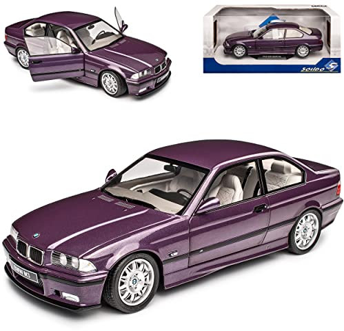 B*M*W 3er E36 M3 Coupe Techno Violett Metallic 1990-2000 mit Sockel 1/18 Solido Modell Auto