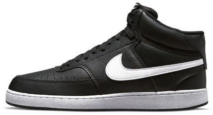 Nike Herren Court Vision Mid Next Nature Basketball Shoe, Black/White-Black, 40.5 EU