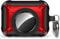 for AirPods Pro Case AirTag Case, Camera Design AirPods Pro Hard Cases for Women Men with Keychain, Shockproof Military Protective Cover Wireless Charging for Apple AirPods Pro-Red