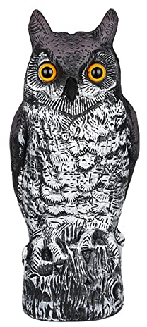 Uposao Gartendeko Eule,Eule Gartenfigur Ornament, Kunststoff Vogelschreck Taubenschreck Eulen Statue Dekor Tierfigur Stehende Dekofigur für Draußen Garten Hof Balkon Heimdekoration Geschenk