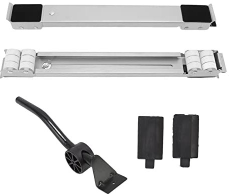 Waschmaschinen Untergestell Transportroller Waschmaschine Untergestell Einstellbar Möbel Sockel für Kühlschrank Waschmaschine Trockner und Gefrierschrank bis zu 300 kg, 45-70cm erweiterbar (Silber)