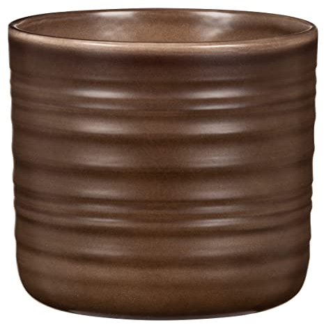Scheurich Cottage, Blumentopf aus Keramik, Farbe: Dark Oak, 22,7 cm Durchmesser, 20,7 cm hoch, 6,9 l Vol.
