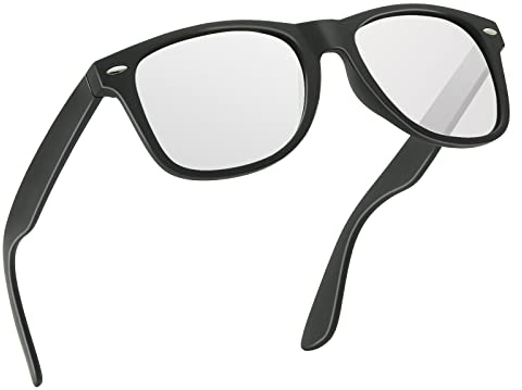 wearPro Sonnenbrille-Herren-Damen-Polarisiert-Rechteckig-Sonnenbrillen Unisex Retro Klassische Vintage Polarisierte Brille UV400 Schutz Classic Sunglasses Eckig für Fahren (Schwarz Silber)
