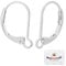 Beebeecraft 1 Box 50Pcs Leverback Earring Findings 925 Sterling Silver Plated Brass French Earring Hooks 15.5x10mm Ear Wire Clip Earring Connector for Jewellery Making