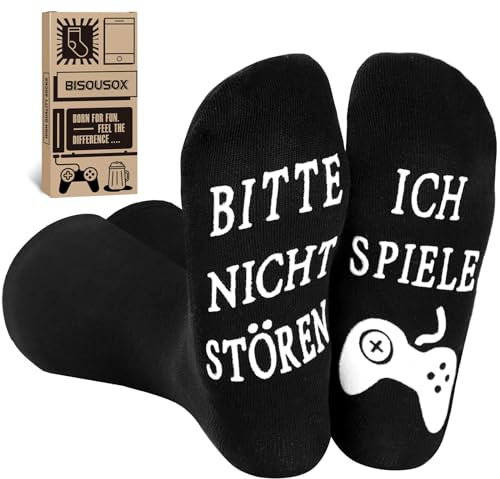 Lustige Socken Herren Gaming Socken Geschenke für Gamer Baumwollsocken Spiele Spielen Socken für Männer und Junge