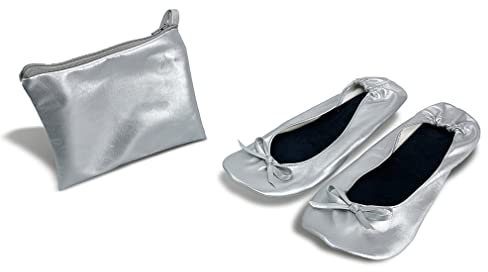 Bailarinas Plegables de Mujer - Zapatillas de Ballet Portátiles con Suela Flexible y Diseño Clásico