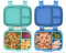 Bentgo Fresh (Blau/Grün, 2er-Pack) – Neue und verbesserte auslaufsichere, vielseitige Lunchbox im Bento-Stil mit 4 Fächern