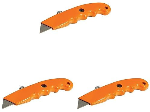 Silverline Retractable Hi-Vis Grip Knife 140mm (456940) (Pack of 3)