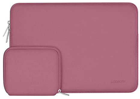 MOSISO Laptop Hülle Tasche 15 Zoll,15 Zoll Laptophülle Kompatibel mit MacBook Air 15 Zoll M4 A3241 M3 A3114 M2 A2941 2025 2024 2023,Dell XPS 15,Neopren Sleeve mit Klein Fall,Staubige Rose