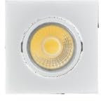 NOBI LED-Deckeneinbaustrahler LB21 A 5068Q T Flat chrom-matt 8W 930 38° dim
