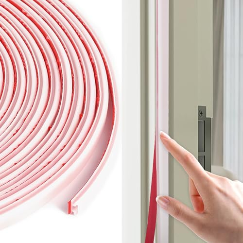 Türdichtung Dichtungsband Selbstklebend, Haustür Dichtung Gummi Dichtungsband,Dichtband Tür,Türdichtung Selbstklebend,Türdichtungen Door Seal Wasserdicht,6mm Dick (Weiß, 15M)