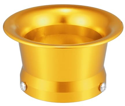 X AUTOHAUX Velocity Stack Motorrad-Vergaser, Luftfilter, Vergaser-Trichter, Trompete, Luftreiniger, Ansaug-Windhornbecher für Honda, Yamaha, Kawasaki, Aluminiumlegierung, goldfarben, 55 mm