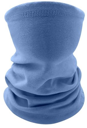 Kids Neck Warmer, Winter Fleece Windproof Neck Gaiter for Boys & Girls Face Covering Mask Thermal Scarf Multifunctional Headwear for Skiing Running Cycling Outdoor Sports A7ETBNWB (blue)