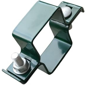 Abrazadera para valla (40 x 60 mm), color verde