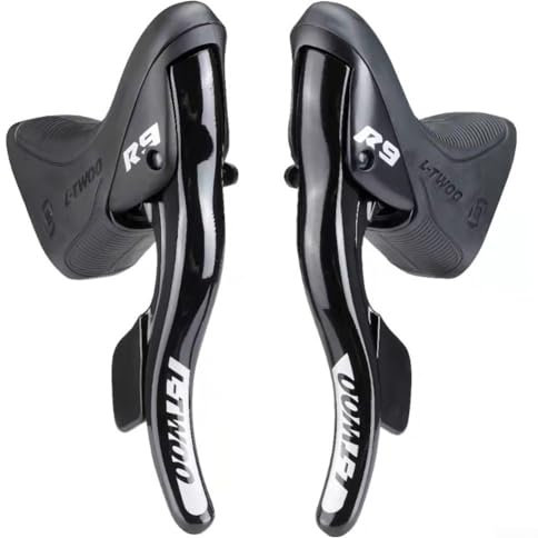 Für LTWOO R2/R3/R5/R7 2 x 7/8/9-Gang-Schalthebel für Shimano-Umwerfer, Aluminiumlegierung Speed Rennrad Schalthebel (R9)