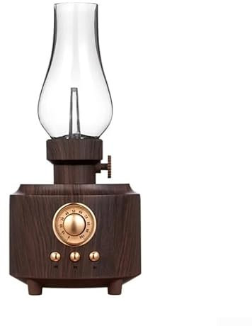 SPORTARC Lampe à kérosène, haut-parleur compatible , radio sans fil vintage, mini haut-parleur avec chargement USB, kérosène compatible (bois), EJF964YGE91G27603NJN