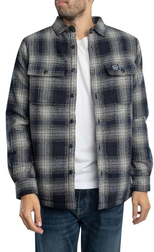 Superdry Herren The Merchant Store Hemdjacke mit Fischgrätmuster