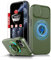 FRLMOOES per Magnetica Cover iPhone 11 Pro Max [Compatibile con MagSafe]con2Pellicola Vetro Temperato & Protezione Fotocamera,Anello Supporto Anelli,Protezione Robusta iPhone 11Pro Max Custodia,Verde