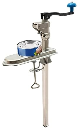 vinnyooc Commercial Can Opener, 20cm Long Manual Tin Opener, 60cm Tall Countertop Bench Can Opener, Catering Equipment Stainless Steel for Home Kitchens Hotels Restaurants Bars